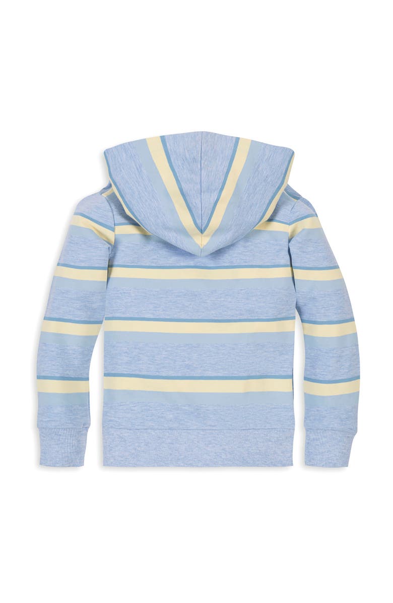 Hope & Henry Kids' Organic French Terry Henley Hoodie, Alternate, color, Sunlit Multi Stripe