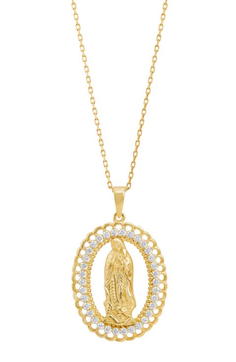 Religious Cubic Zirconia Pendant Necklace