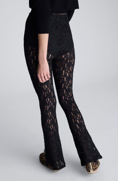 Kenneth Cole Pull-on Lace Flare Pants In Black