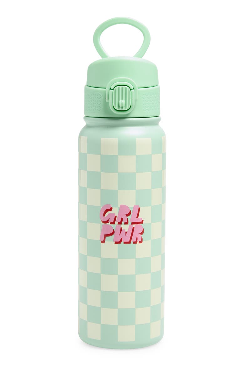 25-Ounce Chill Flow Stainless Steel Water Bottle, Main, color, GREEN MULTI