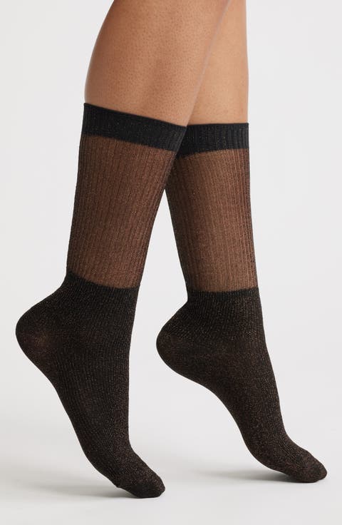 Shimmery Lights Crew Socks