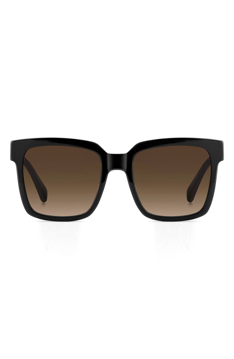 Kate Spade New York Shira 55mm Sunglasses, Main, color, Black/ Brown Sf