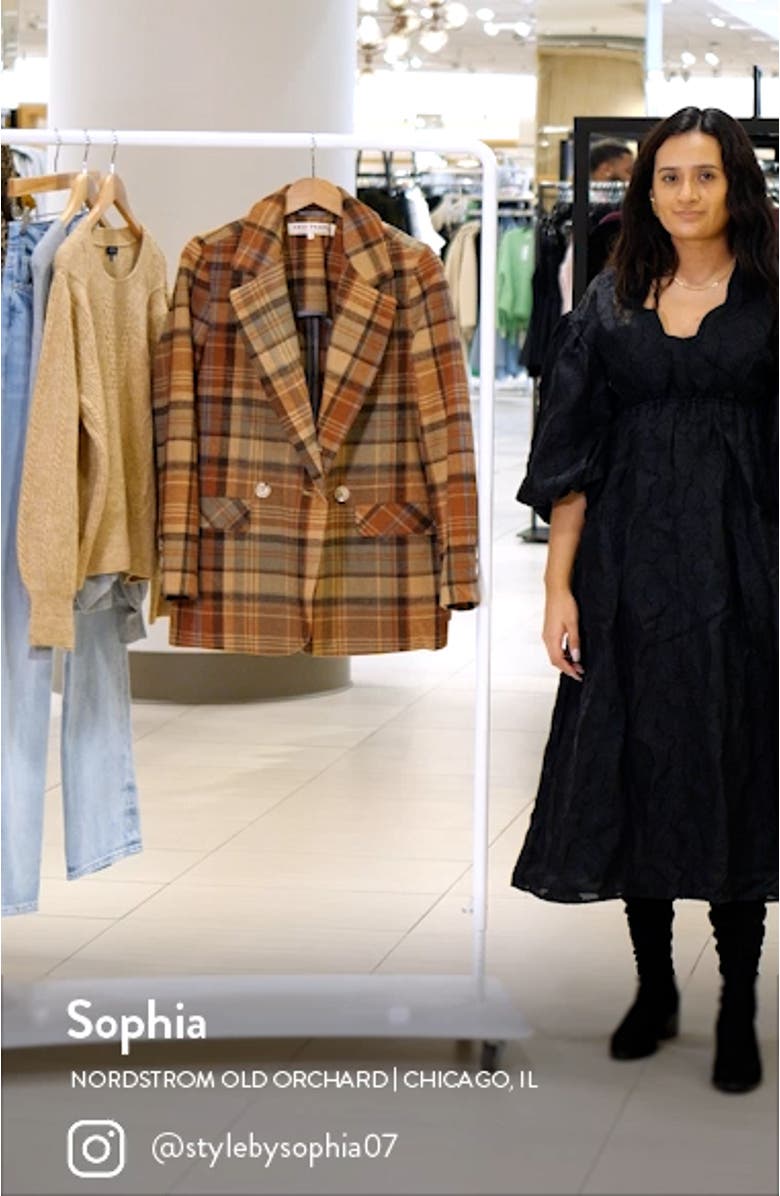 We the Free Mari Plaid Blazer, sales video thumbnail