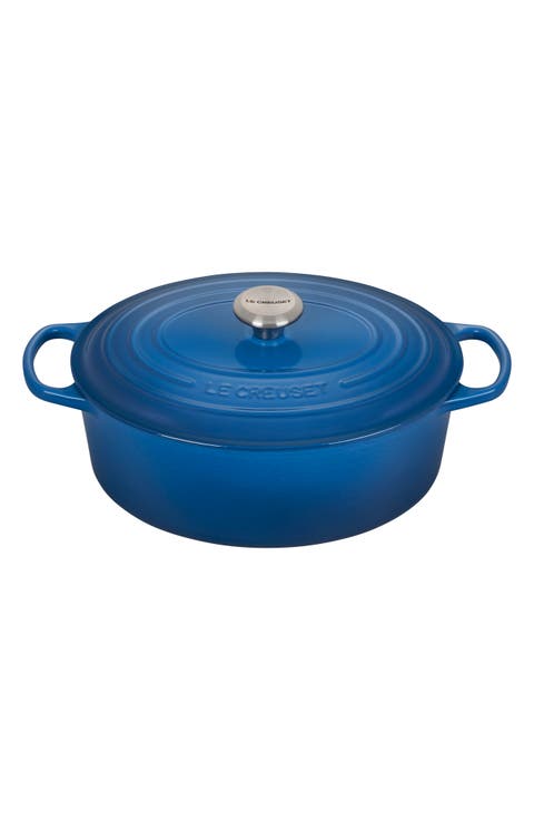 Signature 9.5-Quart Oval Cast Iron Dutch Oven