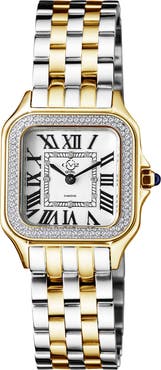 GV2 Women's Milan Diamond Dial Bracelet Watch, 27.5 mm