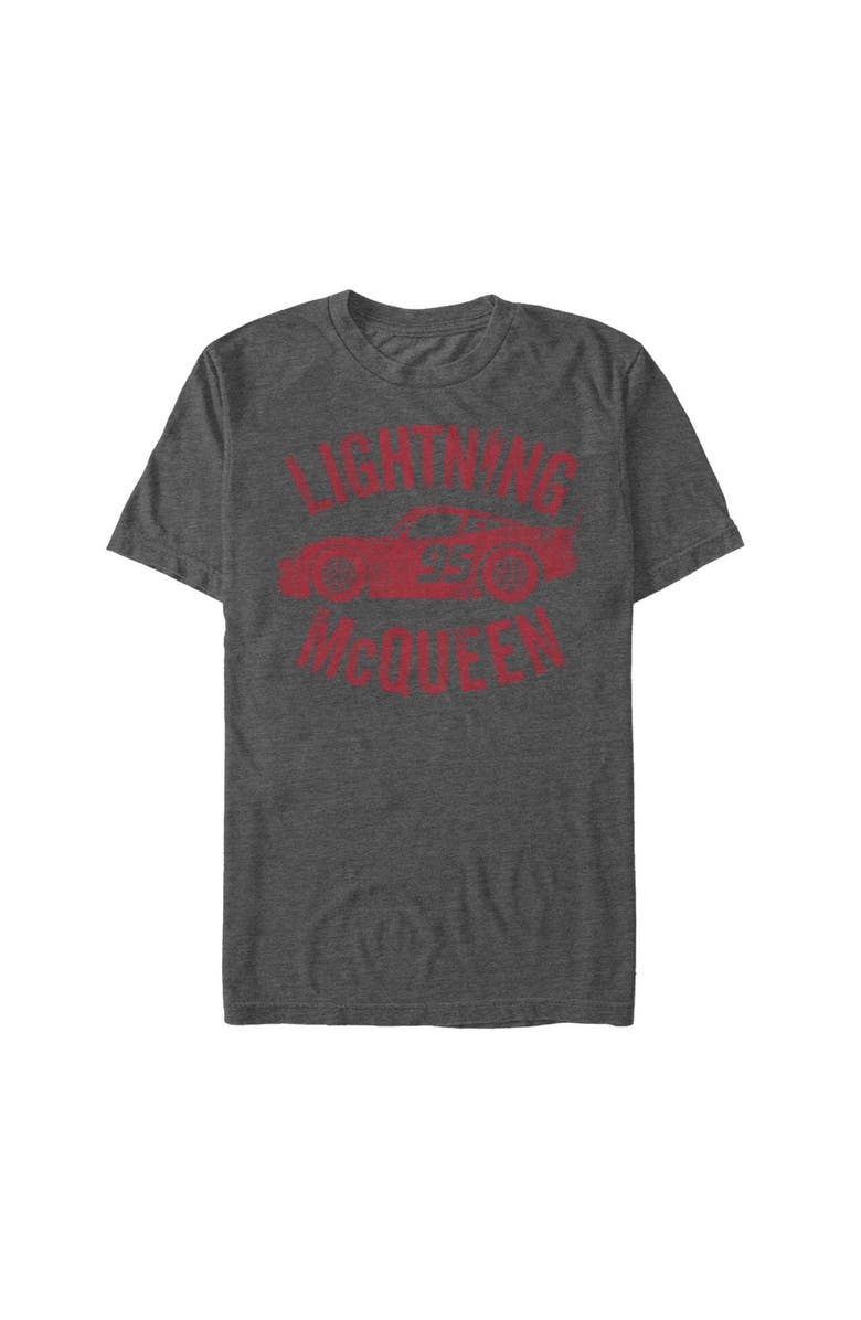 Cars Men's Cars Lightning McQueen  Graphic T-Shirt, Main, color, Charcoal Heather