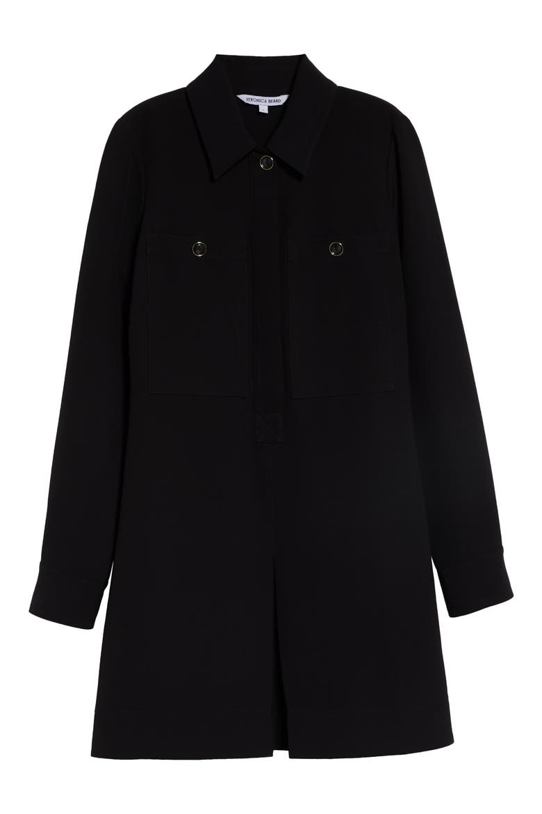 Pryce Long Sleeve Shirtdress, Alternate, color, BLACK