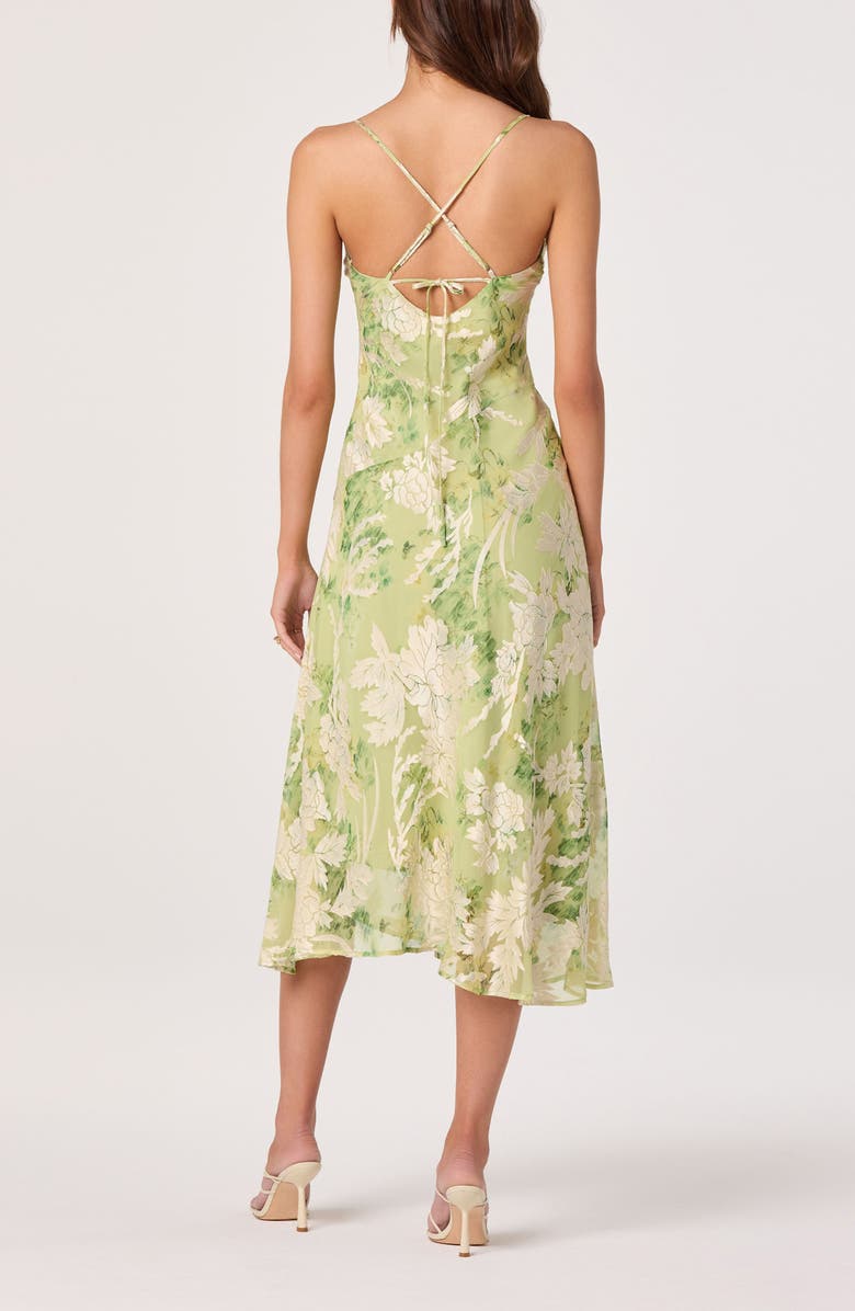ASTR the Label Gaia Midi Dress, Alternate, color, Light Green Floral