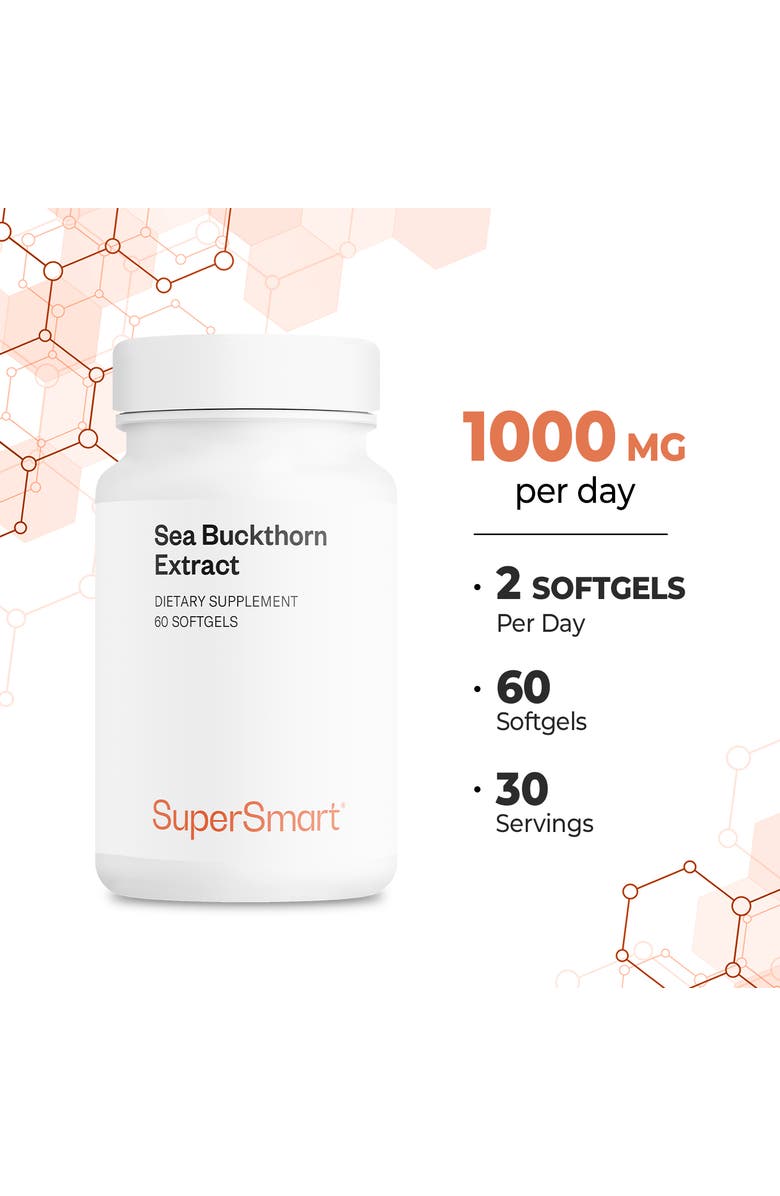 SuperSmart Sea Buckthorn Extract 1000mg, Alternate, color, NO COLOR