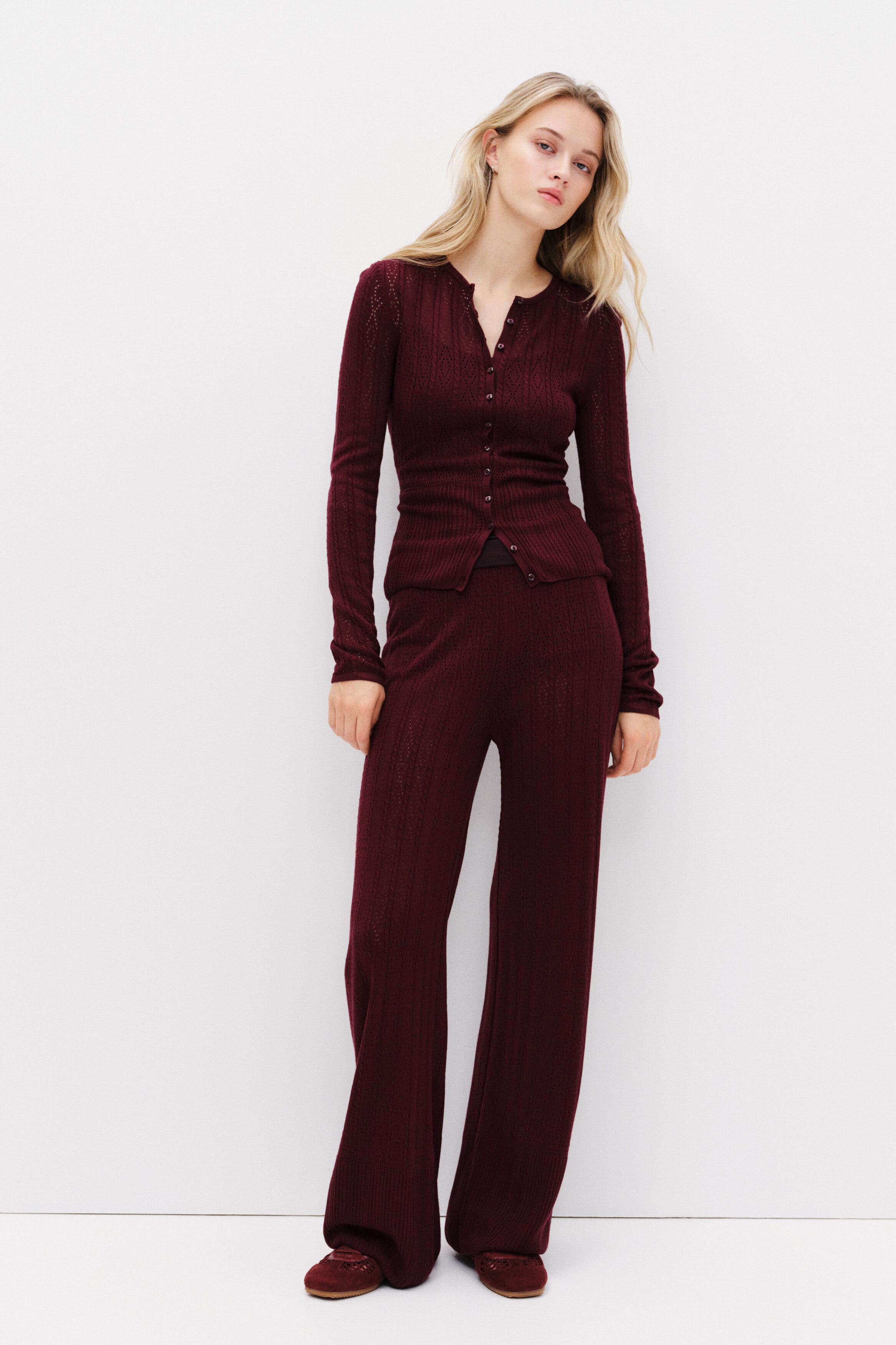 Pointelle-knit Trousers - image 2
