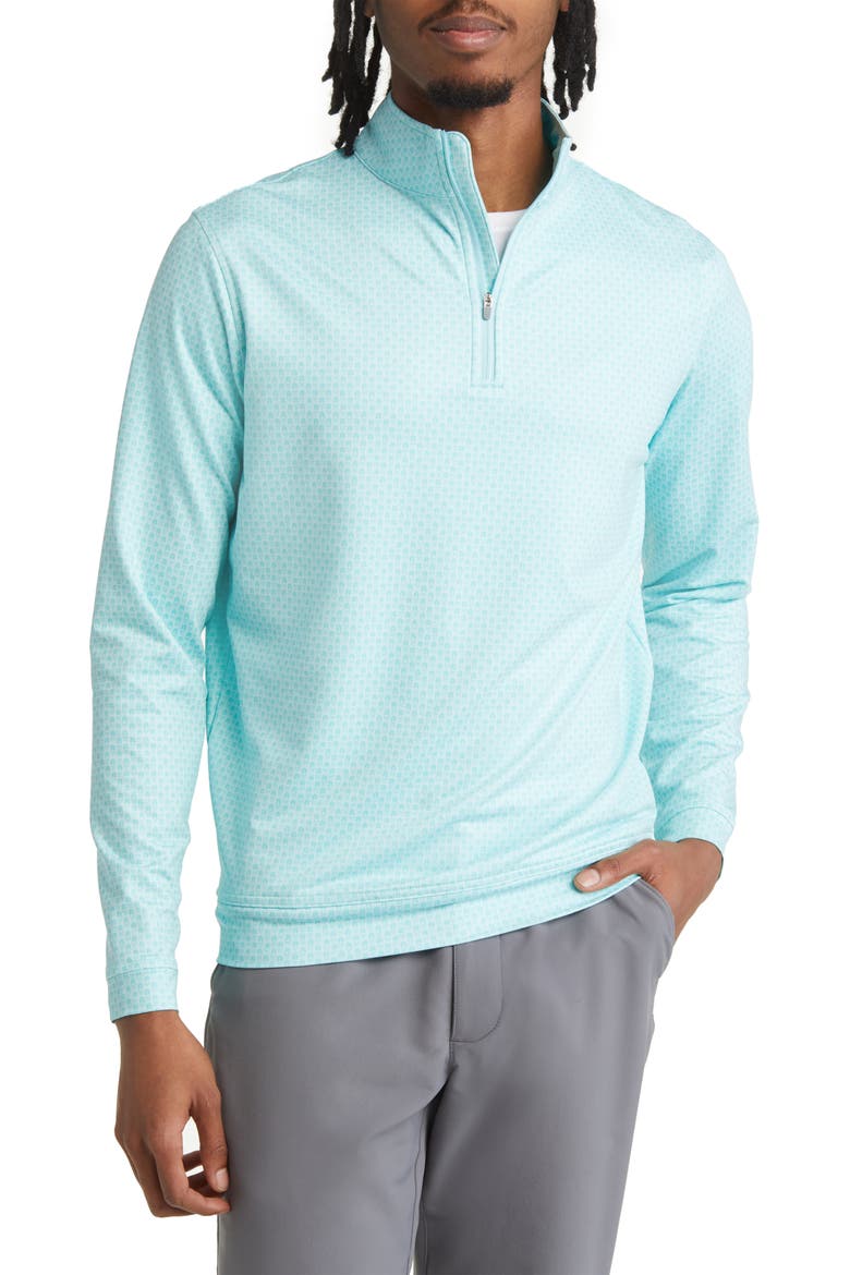 Perth Pina Skullada Performance Pullover, Main, color, CELESTE