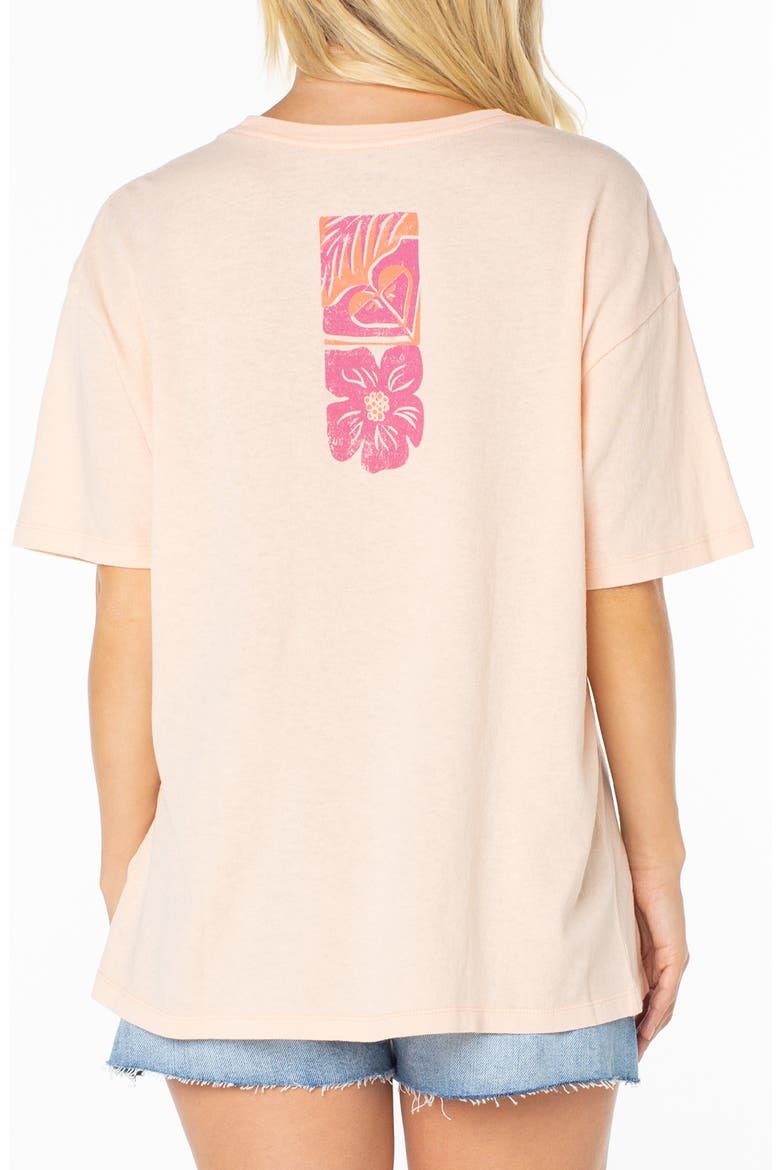 Beach Things Oversize Cotton Graphic T-Shirt, Alternate, color, TROPICAL PEACH