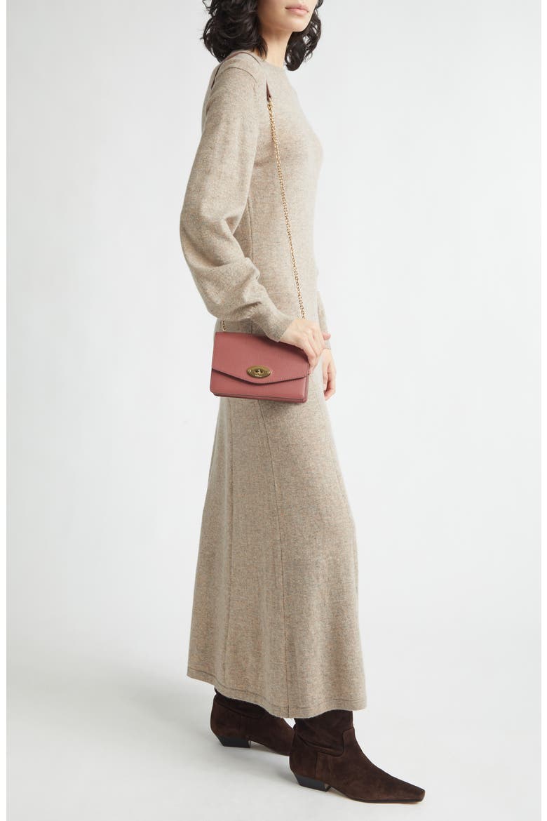 Small Darley Leather Clutch, Alternate, color, PINK SCRUMPY