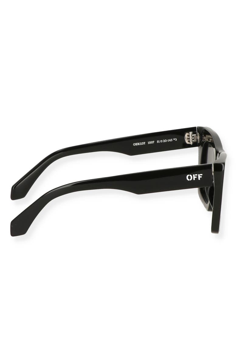 Off-White Selma 51mm Square Sunglasses, Alternate, color, Black Dark Grey
