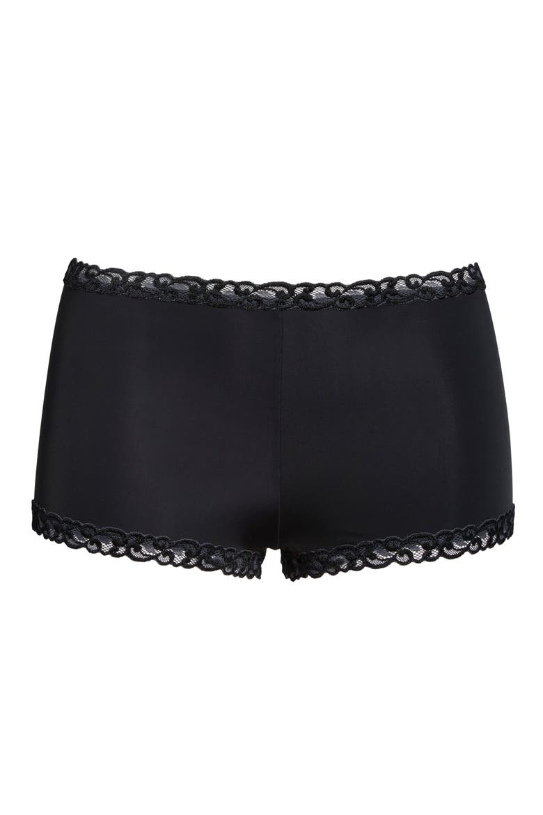 Pure Luxe Boyshorts, Alternate, color, BLACK