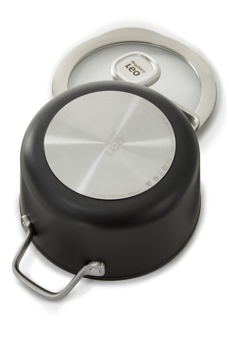 Leo Graphite 8-Quart Stock Pot, Alternate, color, BLACK