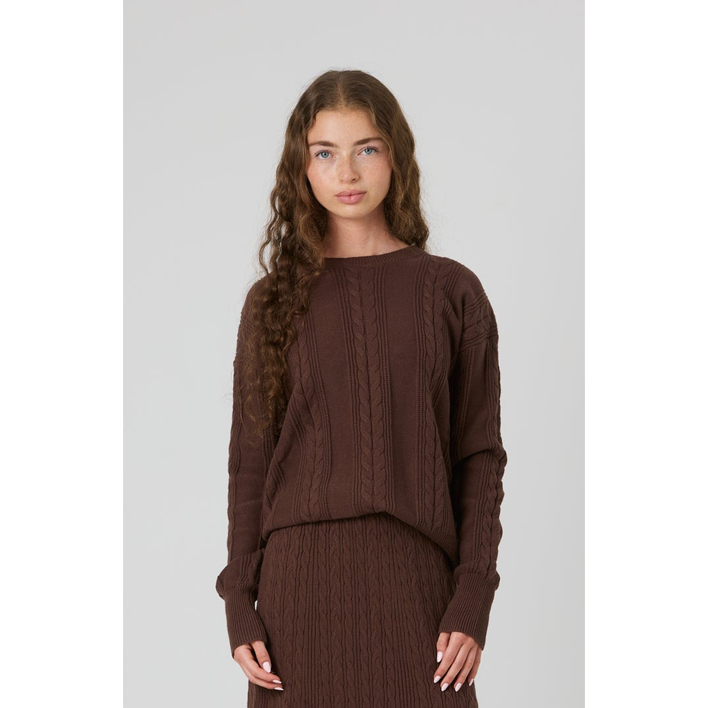 By Tess Collection Fanny Sweater In Brown