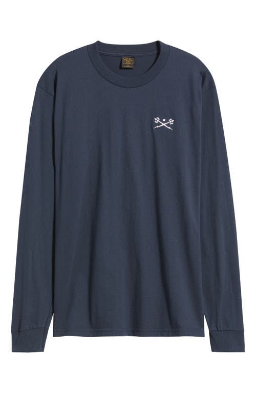 Dark Seas Go-to Embroidered Long Sleeve T-shirt In Blue