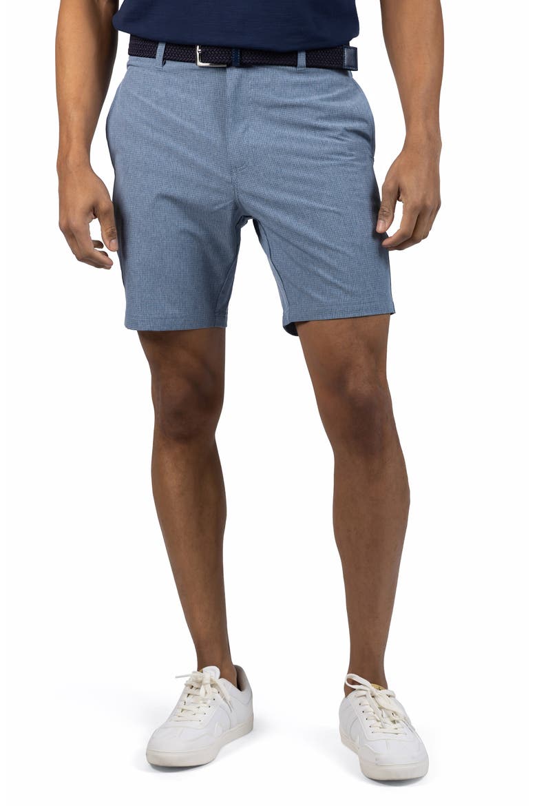 Grid Performance Shorts, Main, color, DENIM