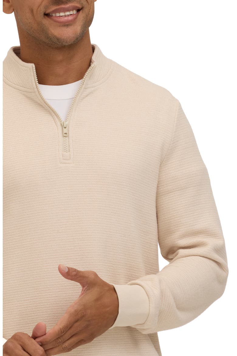Dan Half Zip Waffle Pullover, Alternate, color, TAPIOCA