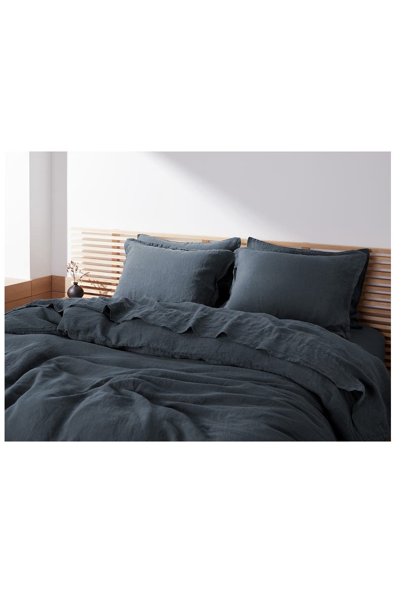 Set of 2 Linen Shams, Alternate, color, DUSK