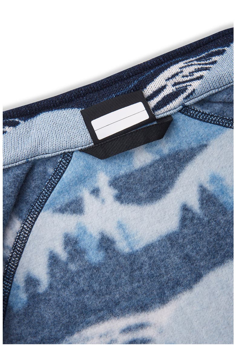 Kids' Alpine Print Sweater Fleece Zip-Up Jacket, Alternate, color, SOFT NAVY