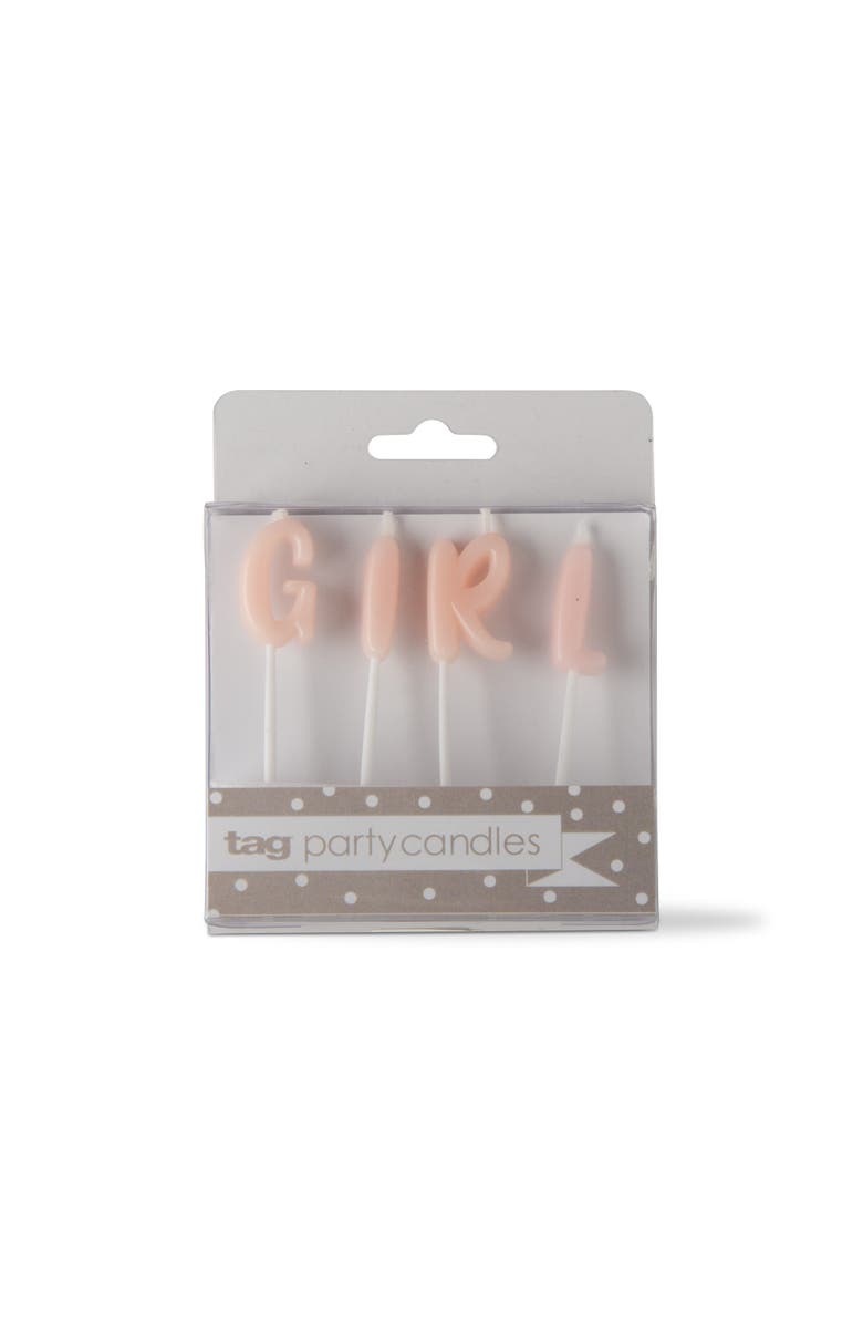 tag Pink Girl Candle Set - Everyday Pillar Candles for Home, Main, color, Pink