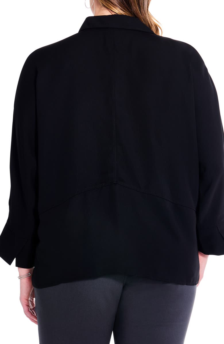 NIC+ZOE Flowing Ease Blouse, Alternate, color, Black Onyx