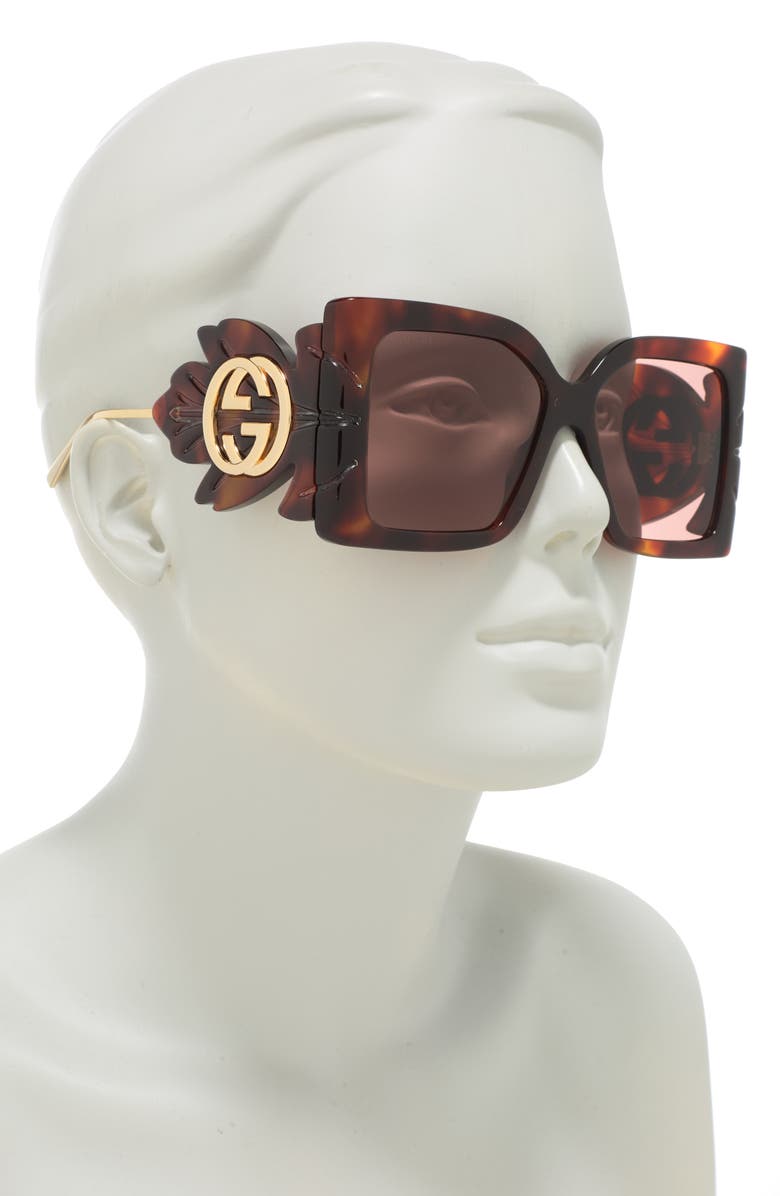 Gucci 56mm Oversized Square Sunglasses, Alternate, color, 