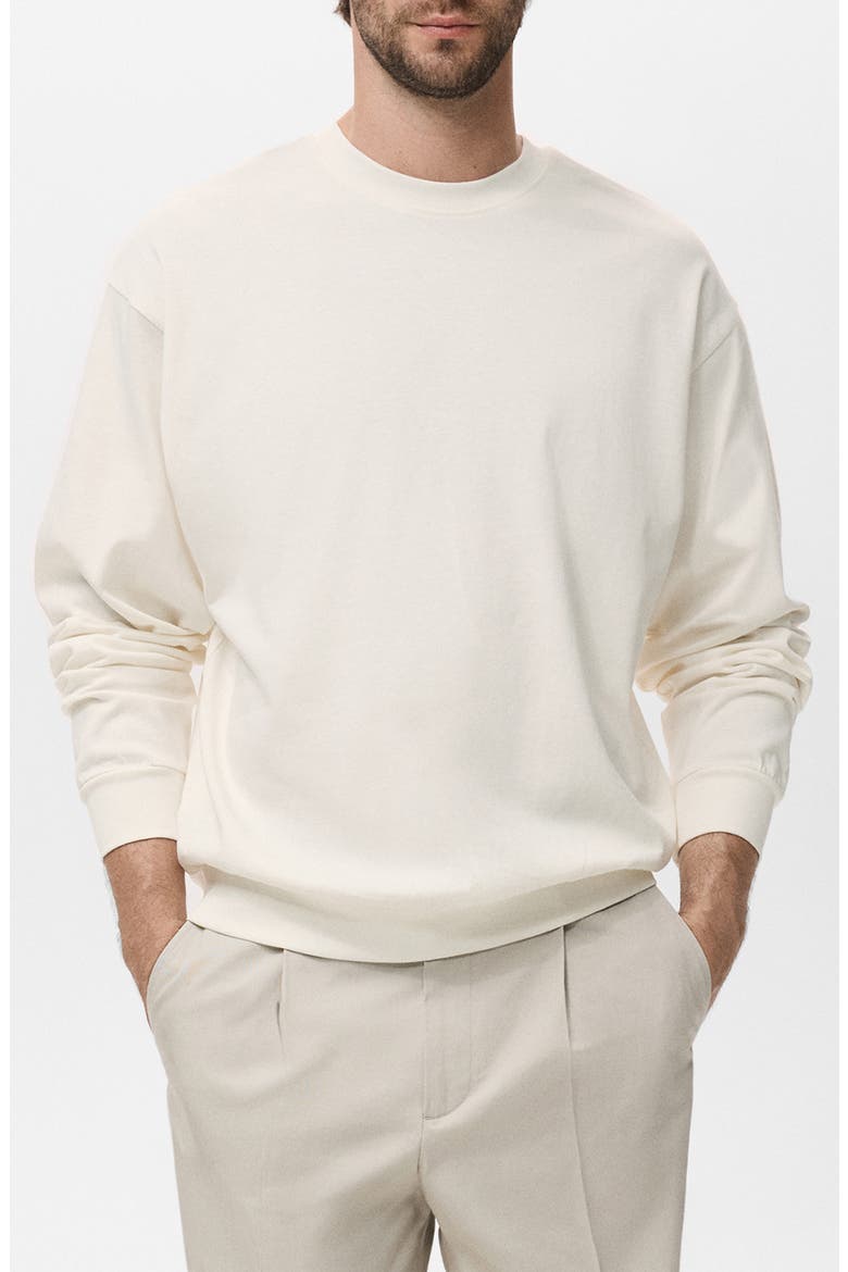 Cotton Sweatshirt, Main, color, OFF WHITE
