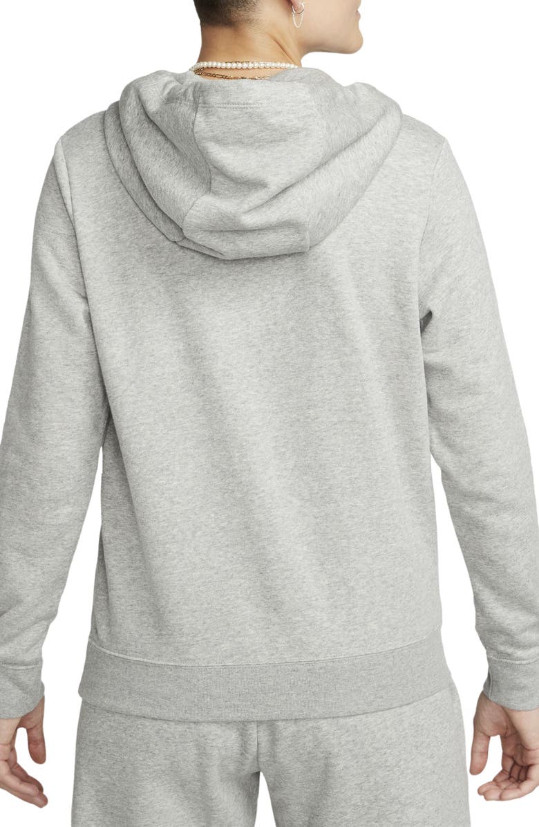 Nike Sportswear Club Fleece Hoodie, Alternate, color, Dark Grey Heather/ White