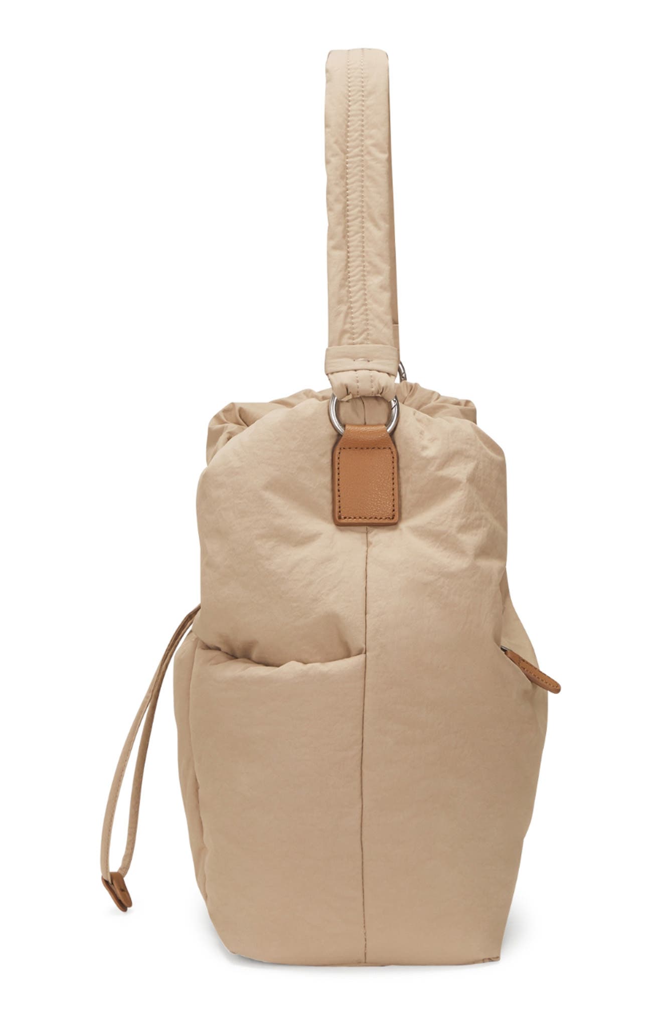 Oryany Medium Pillow Nylon Bucket Bag, Alternate, color, Beige