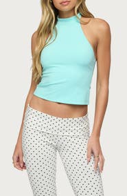 EDIKTED Ikara Halter Bikini Top