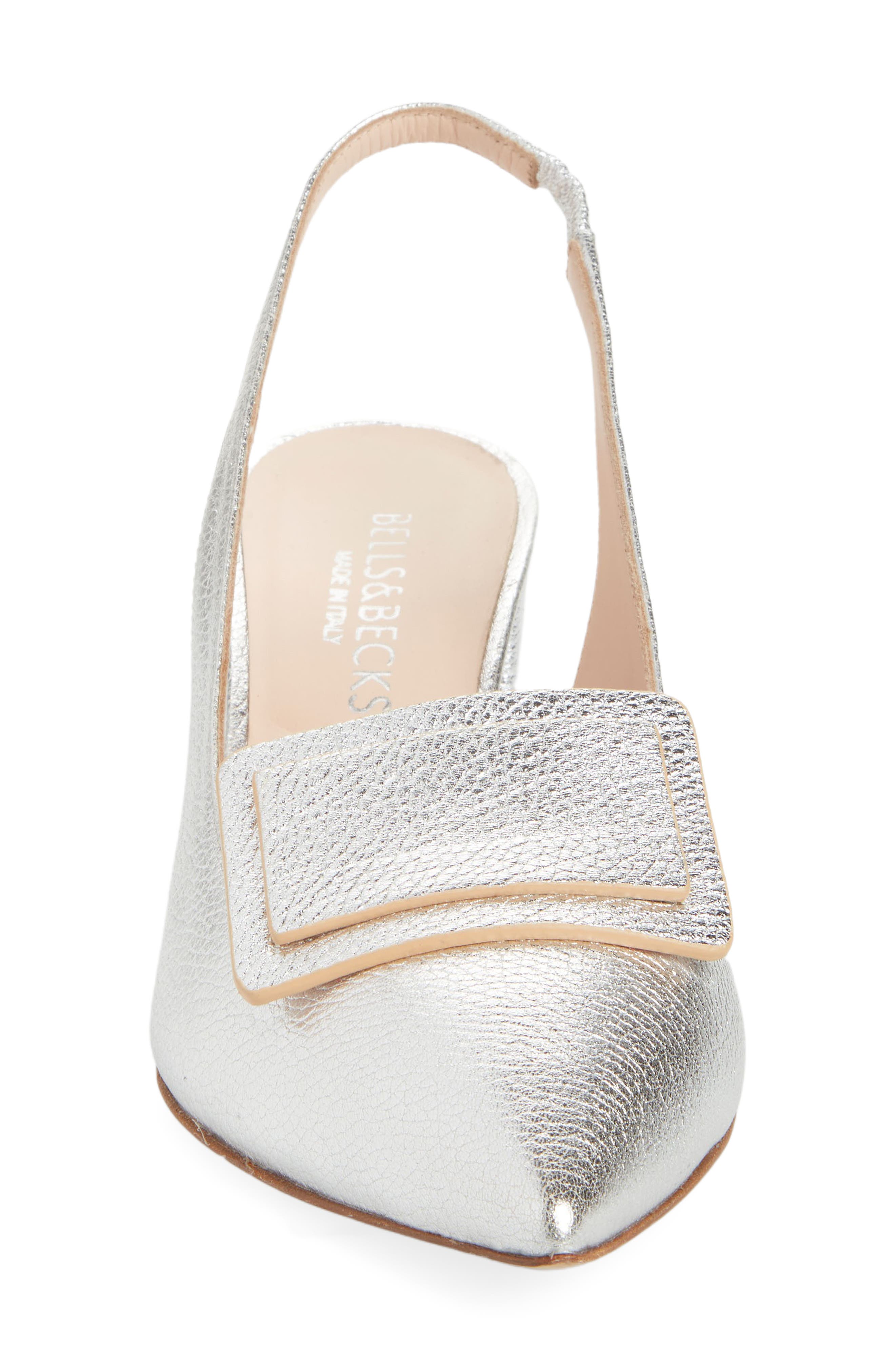 Luna Slingback Pump, Alternate, color, SILVER