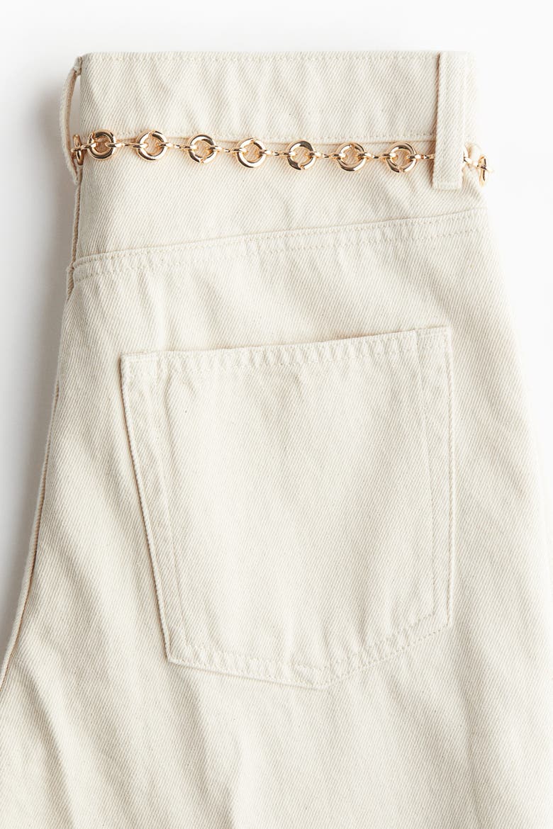 Flared High Jeans, Alternate, color, Light beige