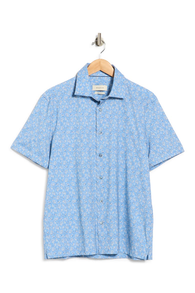 Short Sleeve Woven Shirt, Main, color, AIR BLUE