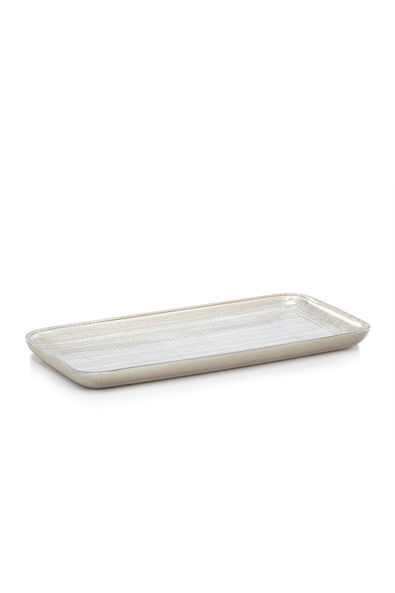 Woven Platinum Amenity Tray, Main, color, SILVER