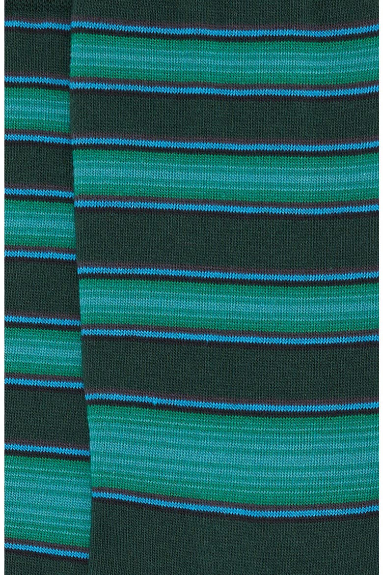 Space Dye Stripe Cotton Blend Dress Socks, Alternate, color, PETROL BLUE