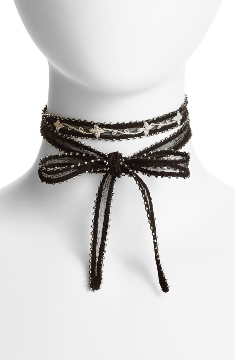 Chan Luu Chiffon Tie Necklace, Main, color,