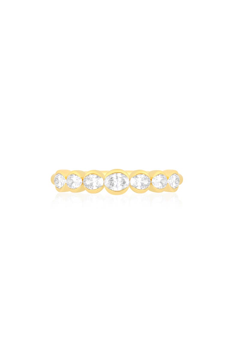 EF Collection Half Bezel Oval Diamond Ring, Main, color, Gold