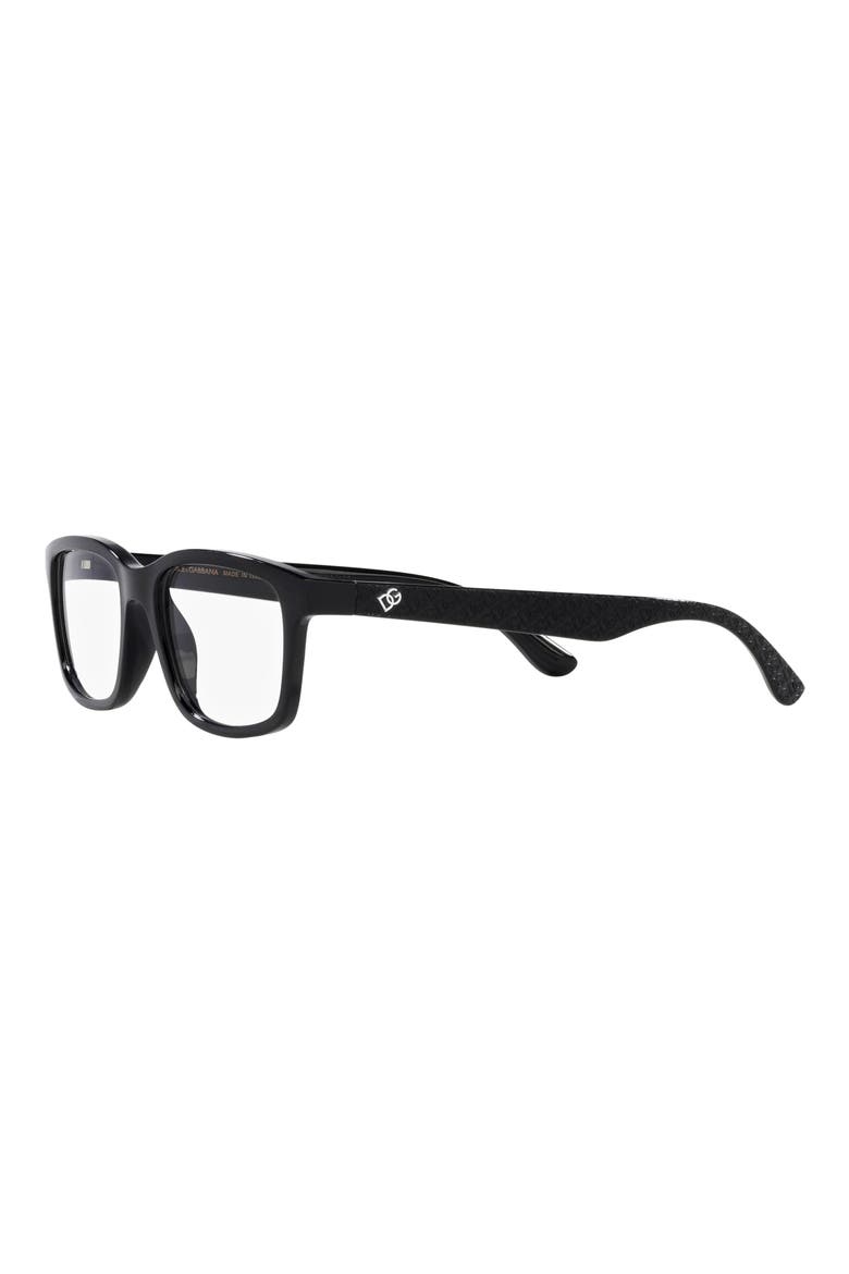 48mm Rectangular Optical Glasses, Alternate, color, BLACK