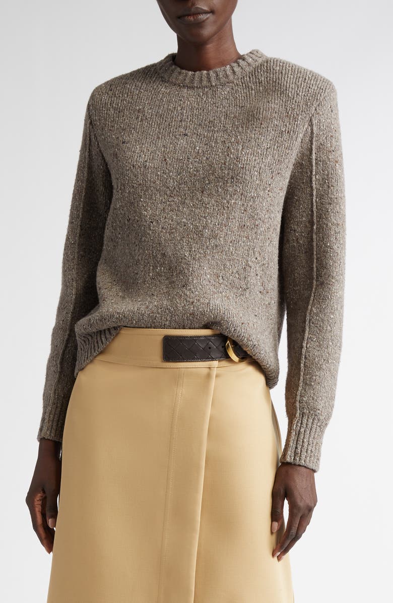 Bottega Veneta Tailored Wool Blend Crewneck Sweater, Main, color, 
