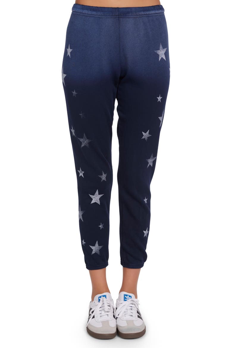 Alana Vintage Stars Sweatpants, Main, color, Navy Ombre