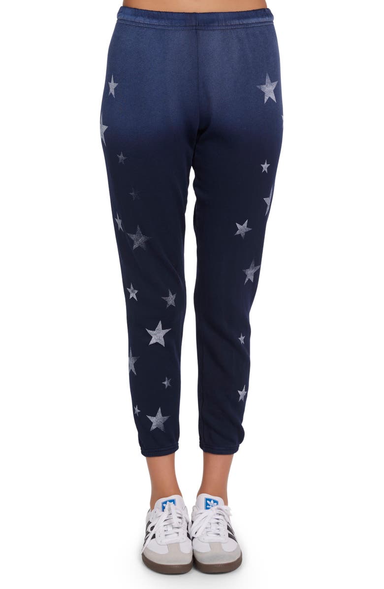 Lauren Moshi Alana Vintage Stars Sweatpants, Main, color, Navy Ombre