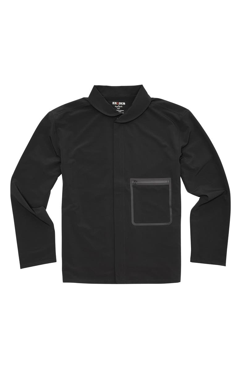 Imperfects Exodus Shepherds Zip-Up Shirt, Alternate, color, Obsidian
