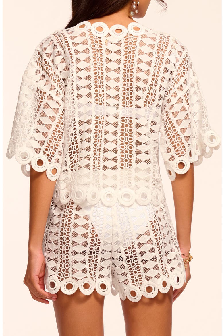 Dottie Embroidered Cover-Up Top, Alternate, color, WHITE COTTON