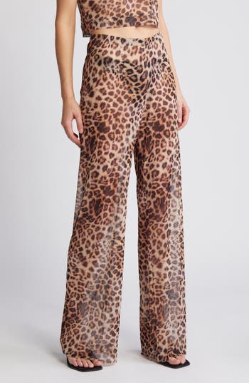 GOOD AMERICAN GOOD AMERICAN MESH WIDE LEG PANT 