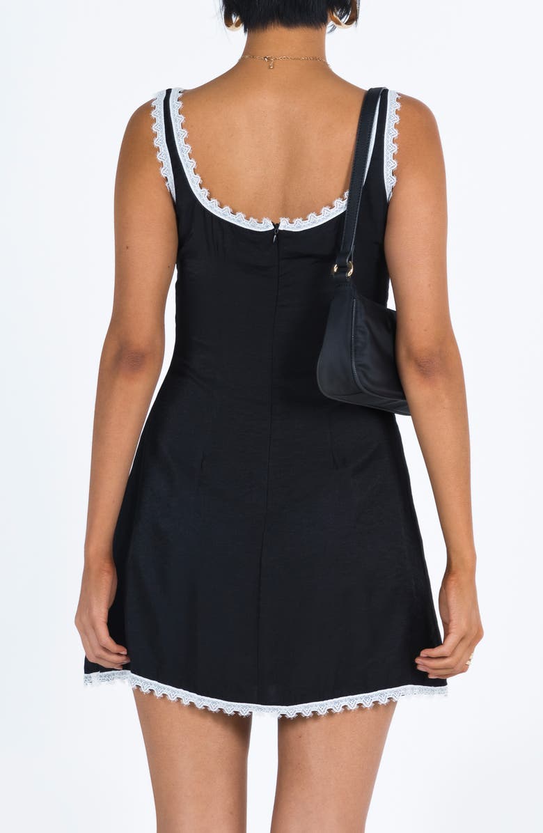 Princess Polly Fyfe Scalloped Lace Trim Minidress, Alternate, color, 