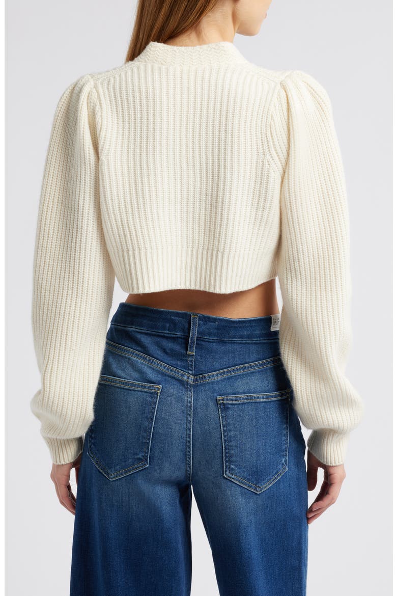 Avignon Wool & Cashmere Crop Cardigan, Alternate, color, IVORY