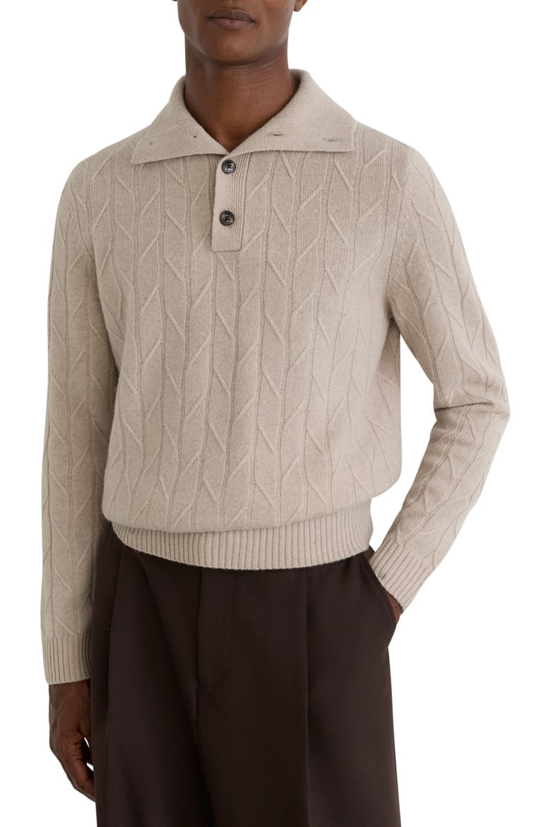 Littleton Wool Cable Knit Sweater, Main, color, OATMEAL